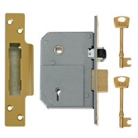 Union-Chubb 3K74 5 Lever Mortice Sashlock 80mm Polished Brass