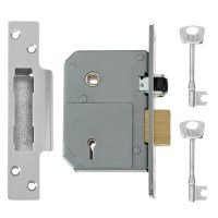 Union-Chubb 3K74 5 Lever Mortice Sashlock 80mm Satin chrome