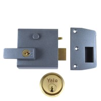 Yale No.1 Nightlatch 92mm Dark Grey Case Brass Cylinder