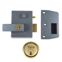 Yale No.2 Nightlatch 64mm Dark Grey Case Brass Cylinder