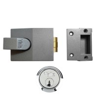 Yale 81 Cylinder Rollerbolt Dark Grey Case Satin Chrome Cylinder