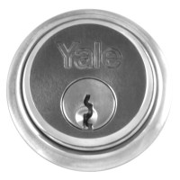 Yale 1122 5 Pin Keyed Differ Single Cylinder Satin Chrome