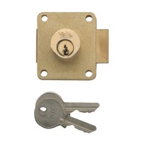 Yale 76 Cylinder Straight Cupboard Lock 16mm Brass