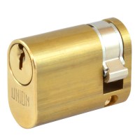 Union 2x8 5 Pin Oval Cylinder Single 40mm Brass