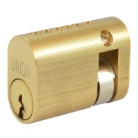 Union 2x1 5 Pin Oval Cylinder Single 40mm Brass