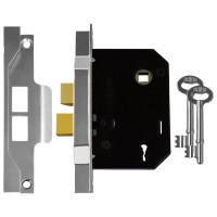 Union 2242 Rebate 2 Lever Sashlock 78mm Silver enamelled