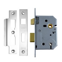 Union 2226 Bathroom Lock 64mm Satin Chrome