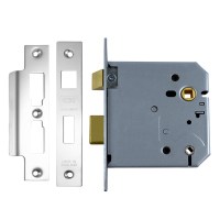 Union 2226 Bathroom Lock 102mm Satin Chrome