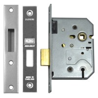 Union 21572 3 Lever Escape Deadlock 76mm Satin Chrome