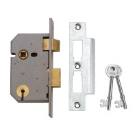 Union 2237 3 Lever Mortice Sash Lock Master Keyed 64mm Chrome RKGS