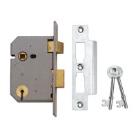 Union 2237 3 Lever Mortice Sash Lock Master Keyed 76mm Chrome RKGS