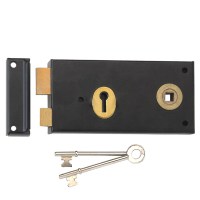 Union 1465 Rim Sash Lock 140mm Right Hand Black