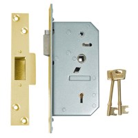 Chubb - Union 3R35 5 Detainer nightlatch Polished brass Right Hand