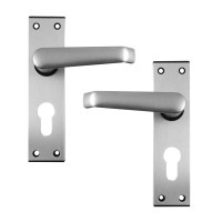 Union 366 Ambassador Door Lever Handle Furniture Euro Silver