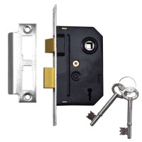 Union 2295 2 Lever Sashlock 64mm Chrome plated Keyed Alike