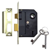 Union 2295 2 Lever Sashlock 76mm Polished brass