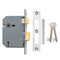 Union 2277 3 Lever Sashlock 76mm Satin Chrome