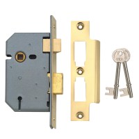 Union 2277 3 Lever Sashlock 64mm Polished Brass