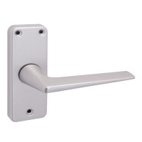 Union 644-94-2 Teal Door Furniture Lever Aluminium Short Latch Silver