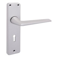 Union 644-07-02 Teal Door Furniture Lever Aluminium Mortice Lock Silver