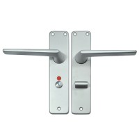 Union 644-67-2 Teal Door Furniture Lever Aluminium Bathroom Right Hand Silv