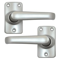 Union 680-93-2 Martin Door Furniture Lever Handle Short Latch Silver