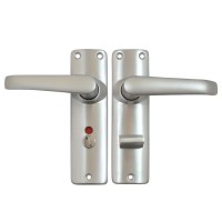 Union 680-66-2 Martin Door Furniture Lever Handle Bathroom Right Hand Silve