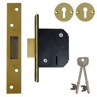 Willenhall M1 5 Lever Dead lock 64 mm Polished brass