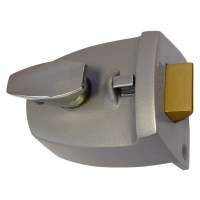 Legge 727 Nightlatch 73mm Silver Case Brass Cylinder