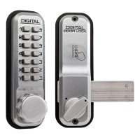 Lockey 2200 Keyless Digital Door Lock with Sliding Dead Bolt Satin Chrome