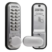 Lockey 2435 Keypad Digital Door Lock Satin Chrome