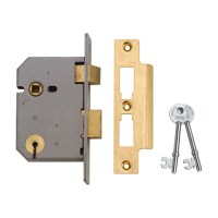 Union 2237 3 Lever Mortice Sash Lock Master Keyed 76mm Brass RYNU