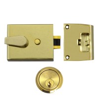 Union 1038 Nightlatch Brass Case Brass Cylinder 92mm