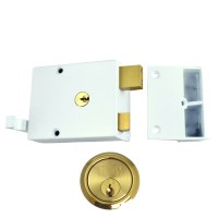 Union 1332 drawback lock 92mm White Case Brass Cylinder