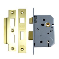 Union 2226 Bathroom Lock 64mm Polished Brass