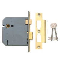 Union 2277 3 Lever Sashlock 102mm Polished Brass