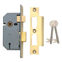 Union 2277 3 Lever Sashlock 50mm Polished Brass