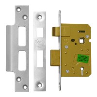 Asec 3 Lever Sashlock 64mm Stainless Steel