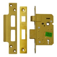 Asec 3 Lever Sashlock 64mm Polished brass