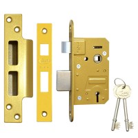 Asec 5 Lever Sashlock 64mm Polished brass