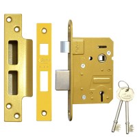 Asec 5 Lever Sashlock 76mm Polished brass