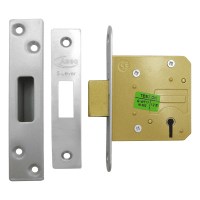 Asec 5 Lever Dead lock 64mm Stainless Steel