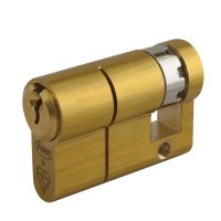 Asec Kite Euro Single/Half Cylinder 30/10 40mm Polished Brass