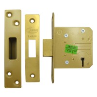 Asec 5 Lever Dead lock 64mm Polished Brass