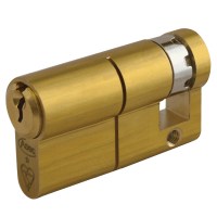 Asec Kite Euro Single/Half Cylinder 40/10 50mm Polished Brass