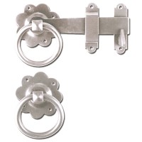 Asec Gate Latch with ring turn Zinc Plated