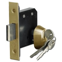 Asec British Standard Euro Mortice Deadlock 64mm Brass