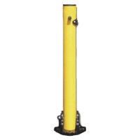 Asec Yellow Fold Down Parking Post 620mm high