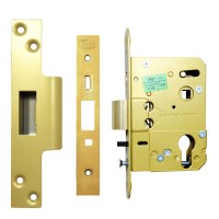 Asec Dual Profile Nightlatch Case 76mm Polished Brass