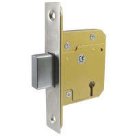 Asec 5 Lever British Standard BS3621:2007 Dead lock 64mm Stainless steel